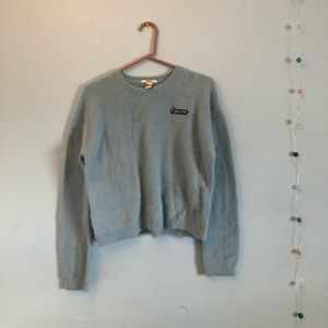 Blue soft fur sweater